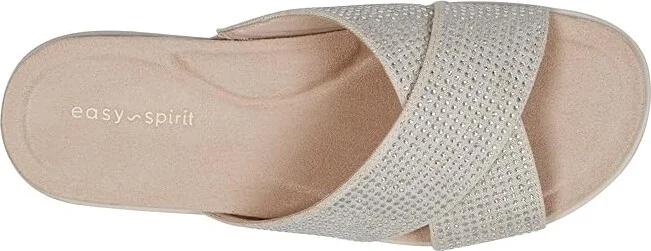 Easy Spirit Stacy Women's Sandals Light Natural Linen : 8 M (B), Rubber/Suede - Image 2