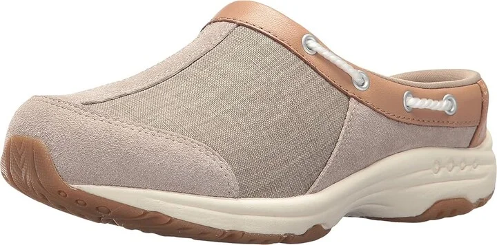 Easy Spirit Travelport 19 Women's Slip on Shoes Natural : 5 M (B), Suede/Textile - Image 2