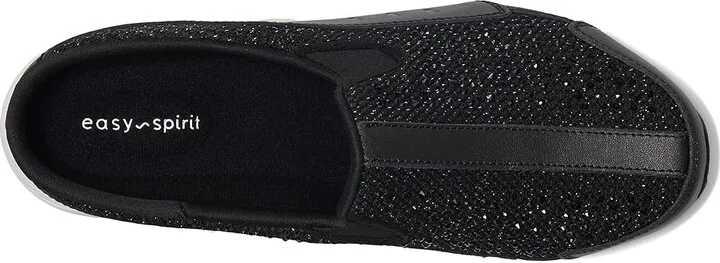 Easy Spirit Travelsparkle Women's Shoes Black/Silver : 7.5 W (D), Leather - Image 2