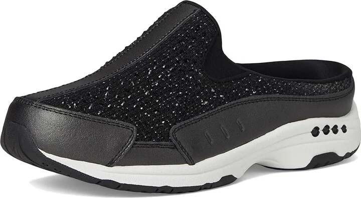 Easy Spirit Travelsparkle Women's Shoes Black/Silver : 7.5 W (D), Leather - Image 5