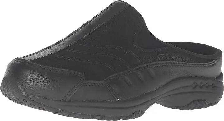 Easy Spirit Traveltime 234 Women's Shoes Black/Black Leather : 5 M (B), Leather/Textile - Image 2