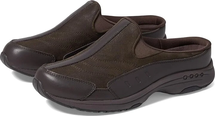 Easy Spirit Traveltime 234 Women's Shoes Brown : 6 WW (EE), Leather/Textile