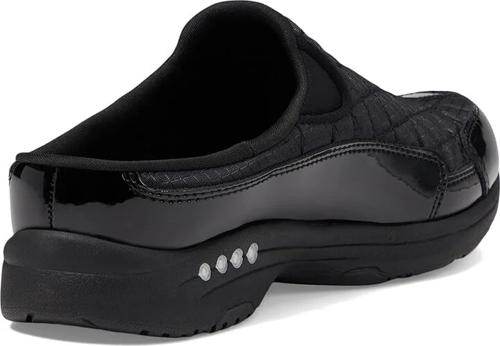 Easy Spirit Traveltime Women's Clog Shoes Black Patent Leather/Silver : 5 M (B) - Image 5