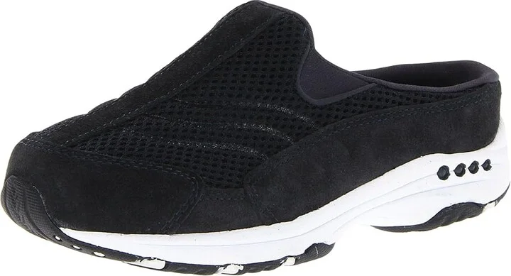 Easy Spirit Traveltime Women's Clog Shoes Navy Suede/White : 6 M (B) - Image 2