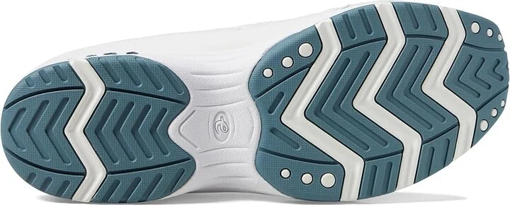 Easy Spirit Traveltime Women's Clog Shoes White Leather/Light Blue : 6 M (B) - Image 4