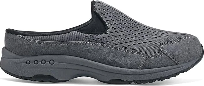 Easy Spirit Traveltime675 Women's Clog Shoes Dark Grey Suede : 5.5 M (B), Leather/Rubber/Suede - Image 5
