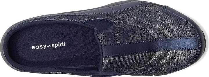 Easy Spirit Traveltime772 Women's Clog Shoes Dark Blue/Gold : 9.5 W (D), Leather - Image 2