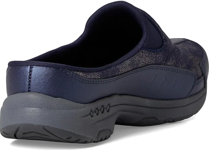 Easy Spirit Traveltime772 Women's Clog Shoes Dark Blue/Gold : 9.5 W (D), Leather - Image 4