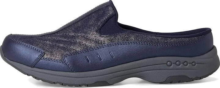 Easy Spirit Traveltime772 Women's Clog Shoes Dark Blue/Gold : 9.5 W (D), Leather - Image 6