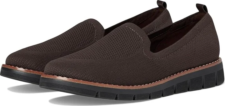 Easy Spirit Valina Women's Flat Shoes Dark Brown : 7 M (B), Polyester
