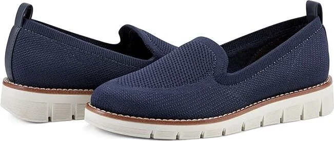 Easy Spirit Valina Women's Flat Shoes Navy : 7.5 M (B), Polyester