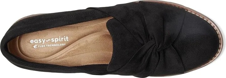 Easy Spirit Vitalia Women's Flat Shoes Black : 7 M (B), Textile - Image 2