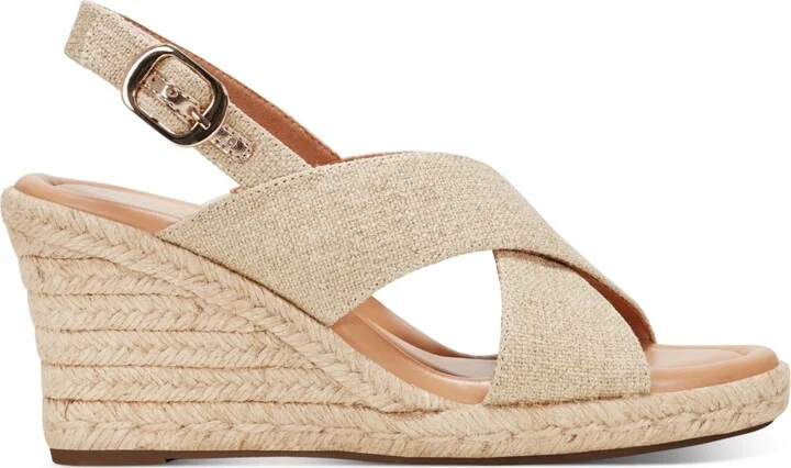 Easy Spirit Women's Ariane Espadrille Wedge Sandals - Black/Silver - Image 6