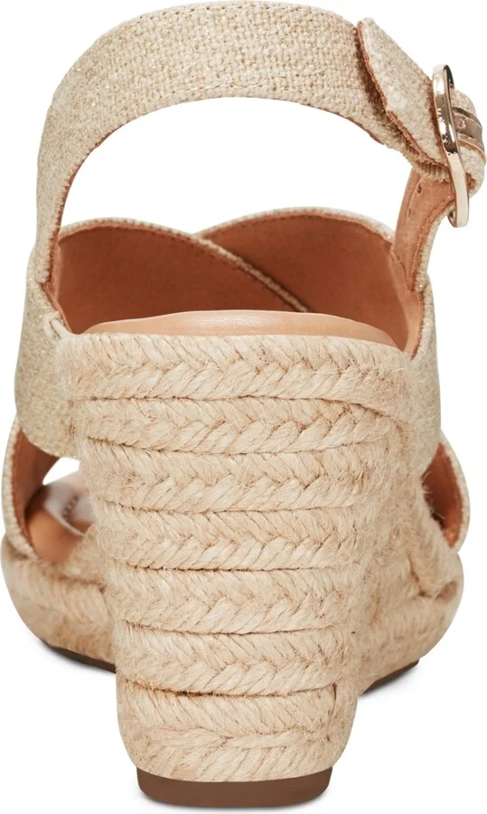Easy Spirit Women's Ariane Espadrille Wedge Sandals - Black/Silver - Image 7