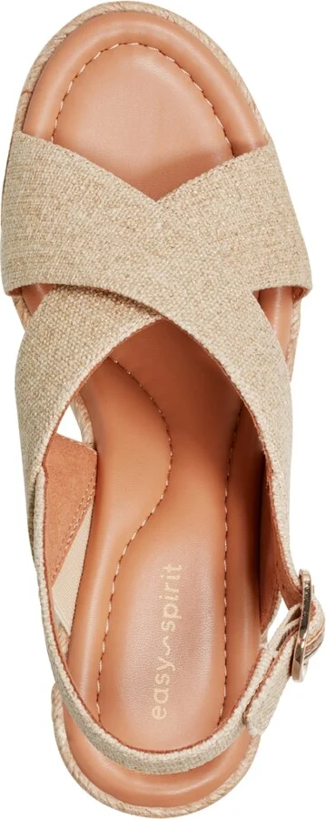 Easy Spirit Women's Ariane Espadrille Wedge Sandals - Black/Silver - Image 8
