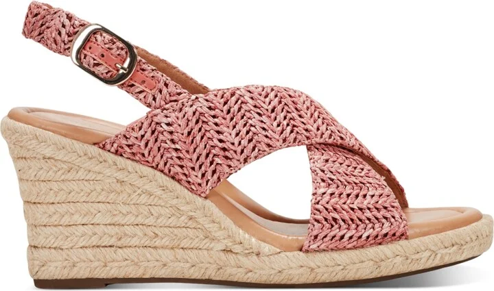 Easy Spirit Women's Ariane Espadrille Wedge Sandals - Black/Silver - Image 10