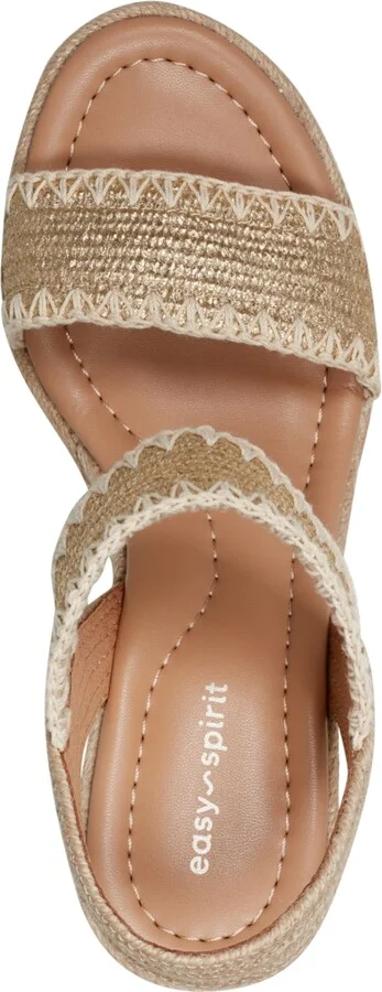 Easy Spirit Women's Ariella Espadrille Wedge Sandals - Gold/Natural - Image 4