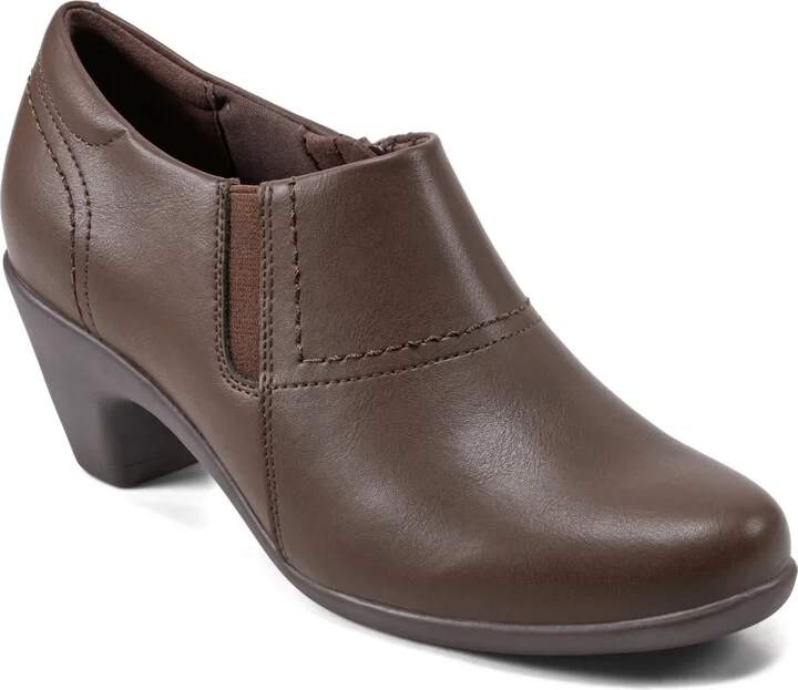 Easy Spirit Women's Caine Side Zipper Block Heel Shooties