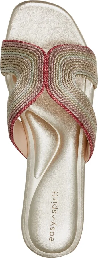Easy Spirit Women's Calera Flat Slip-On Sandals - Pink/Gold/Silver - Image 4