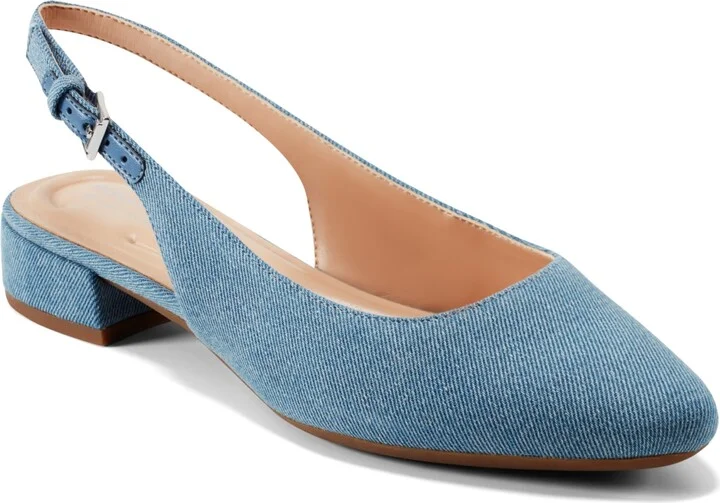 Easy Spirit Women's Cassius eFlex Low Block Heel Slingback Pumps