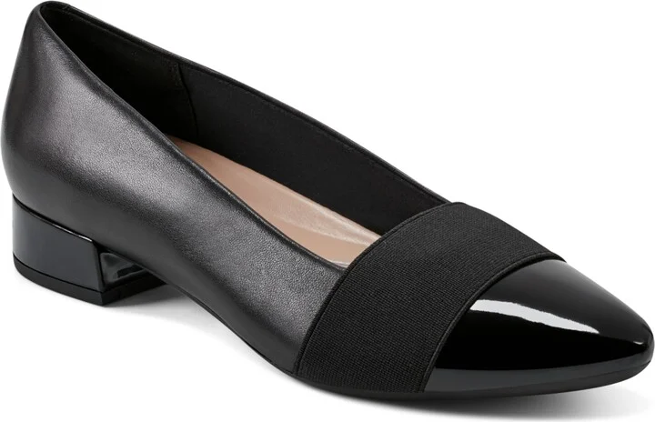 Easy Spirit Women's Casta eFlex Low Block Heel Pumps - Cognac/Black - Image 10