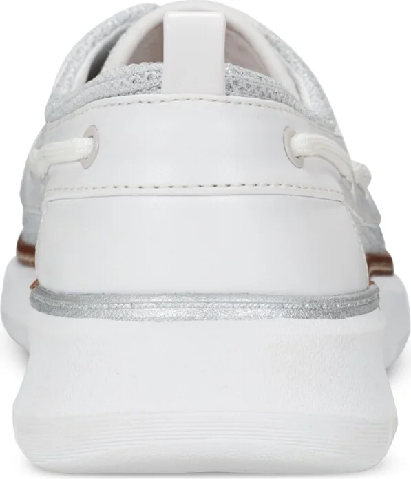 Easy Spirit Women's Charter eFlex Boat Shoe Loafers - White/Silver - Image 3