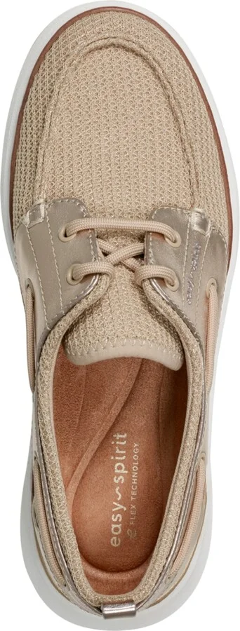 Easy Spirit Women's Charter eFlex Boat Shoe Loafers - White/Silver - Image 8