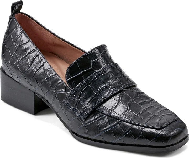 Dark Blue Croco Leather