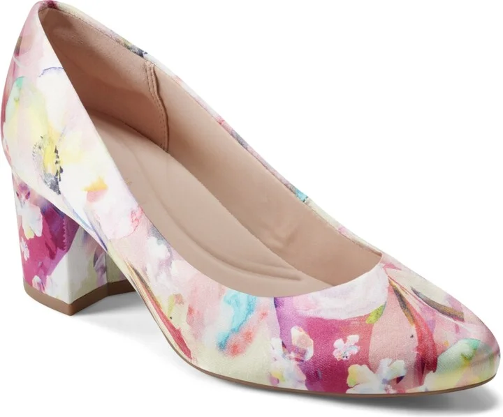 Pink Multi Watercolor Bloom Satin