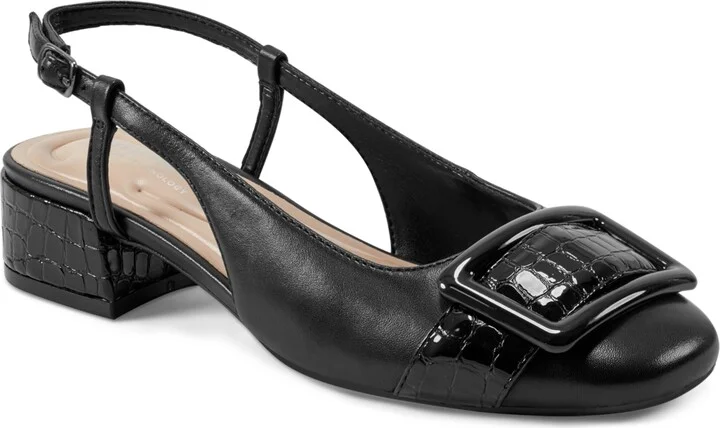 Easy Spirit Women's Eflex Jola Block Heel Slingback Dress Pumps