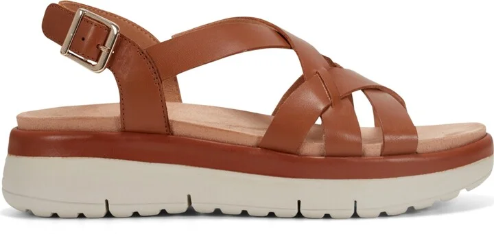 Easy Spirit Women's Indie Strappy Sandals - Red/Gold Leather - Image 10