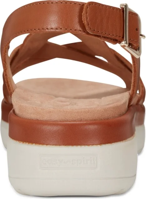 Easy Spirit Women's Indie Strappy Sandals - Red/Gold Leather - Image 11