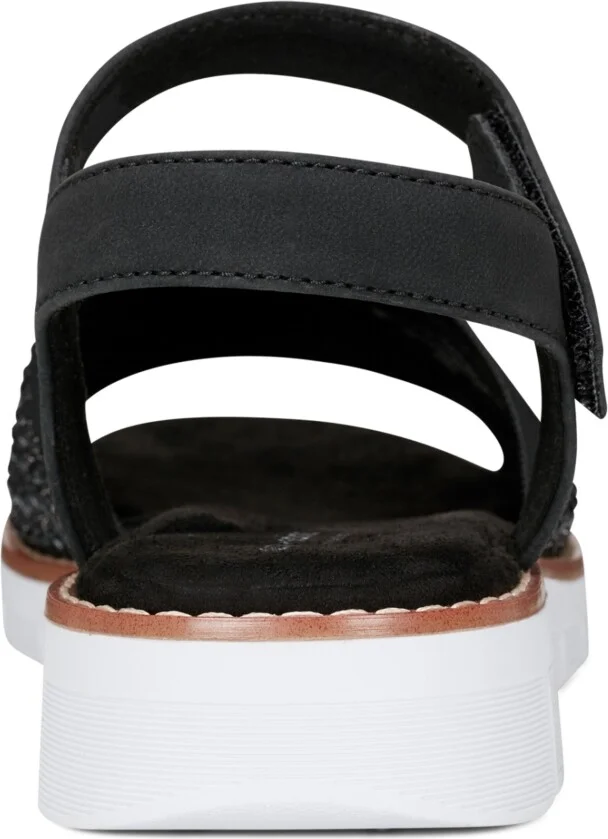 Easy Spirit Women's Jaela Embellished eFlex Flat Sandals - Black, Silver - Image 3