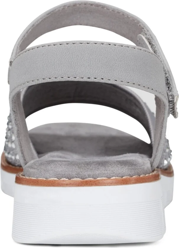 Easy Spirit Women's Jaela Embellished eFlex Flat Sandals - Black, Silver - Image 7