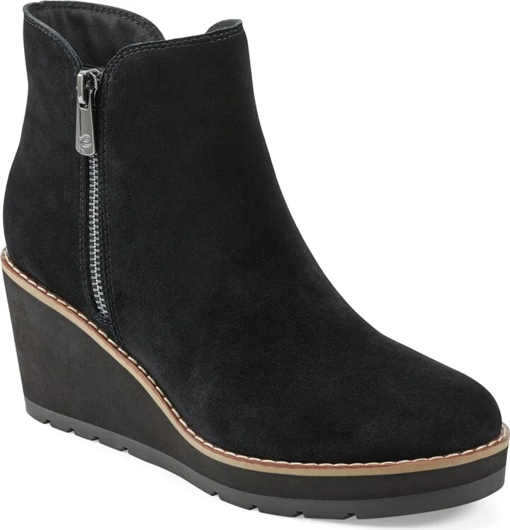 Easy Spirit Women's Jayda Round Toe Casual Wedge Booties