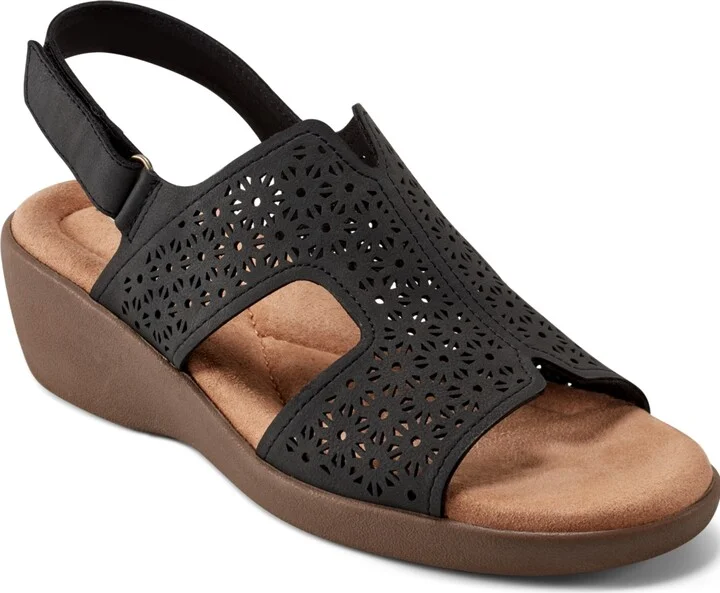 Easy Spirit Women's Kali Low Wedge Slingback Sandals - Image 11