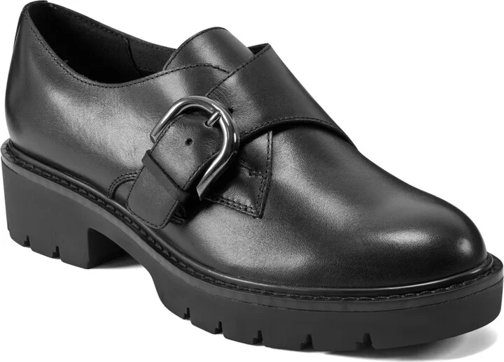 Easy Spirit Women's Kasen eFlex Buckle Lug Sole Oxfords - Image 11