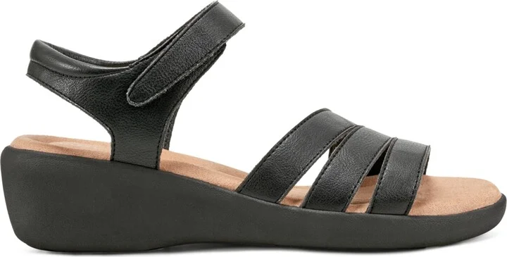 Easy Spirit Women's Kenton Strappy Low Wedge Sandals - Image 2