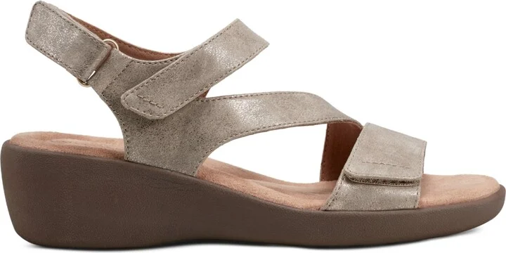 Easy Spirit Women's Kimberly Strappy Low Wedge Sandals - Image 10