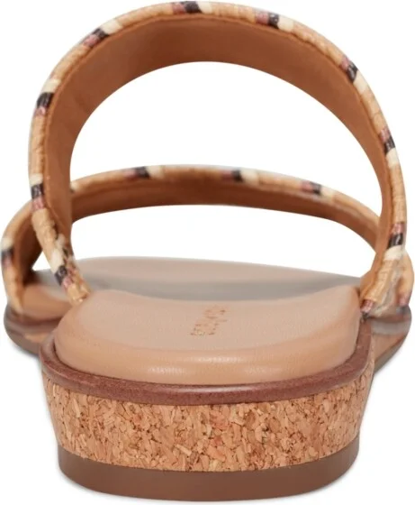 Easy Spirit Women's Loyal Woven Double Band Slip-On Sandals - Natural/Black Multi - Image 3