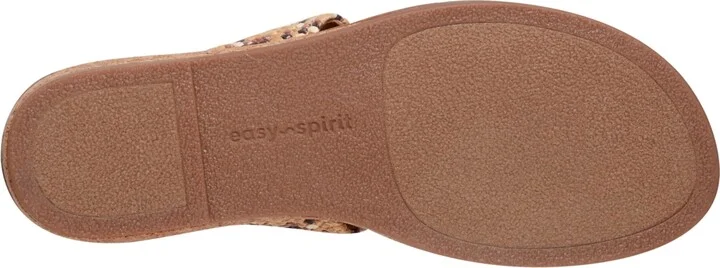 Easy Spirit Women's Loyal Woven Double Band Slip-On Sandals - Natural/Black Multi - Image 5