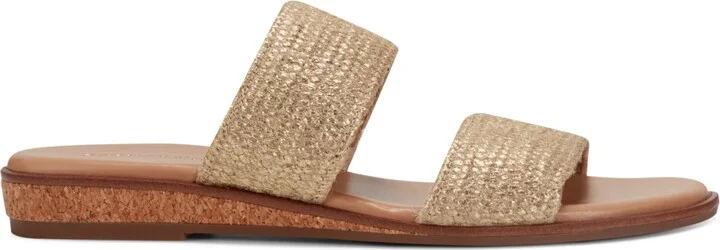 Easy Spirit Women's Loyal Woven Double Band Slip-On Sandals - Natural/Black Multi - Image 10
