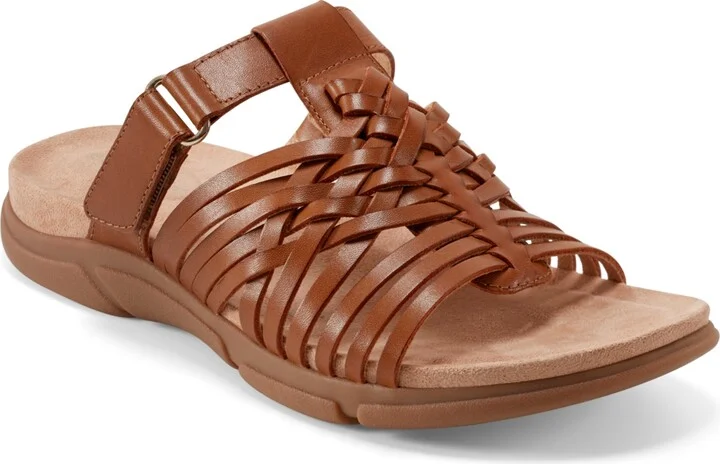 Easy Spirit Women's Mindi Woven Flat Slide Sandals