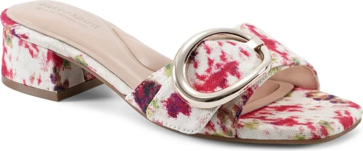 Easy Spirit Women's Roxana eFlex Buckle Block Heel Sandals
