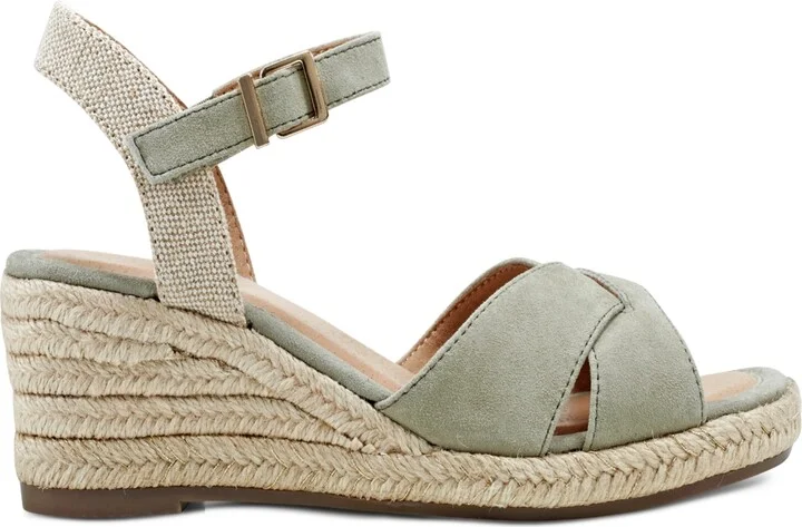 Easy Spirit Women's Shandra Ankle Strap Round Toe Wedge Sandals - Image 2