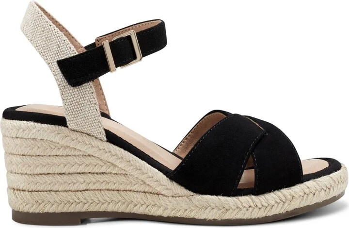 Easy Spirit Women's Shandra Ankle Strap Round Toe Wedge Sandals - Image 6