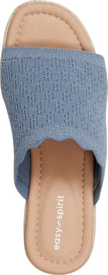 Easy Spirit Women's Shanice Espadrille Wedge Sandals - Blue/Silver - Image 4