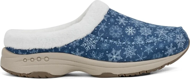 Easy Spirit Women's T-slip Clogs - Blue/White Snowflake - Image 2