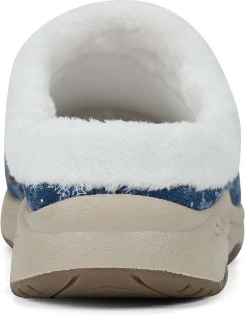 Easy Spirit Women's T-slip Clogs - Blue/White Snowflake - Image 3