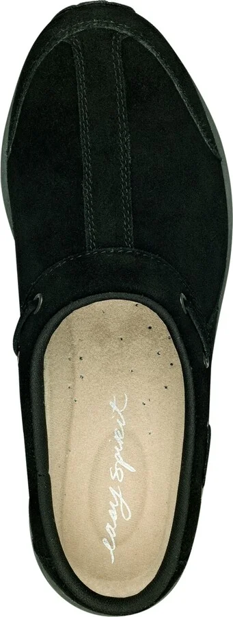 Easy Spirit Women's Travelport Nautical Mule Walking Sneakers - Black Woven/Leather - Image 11